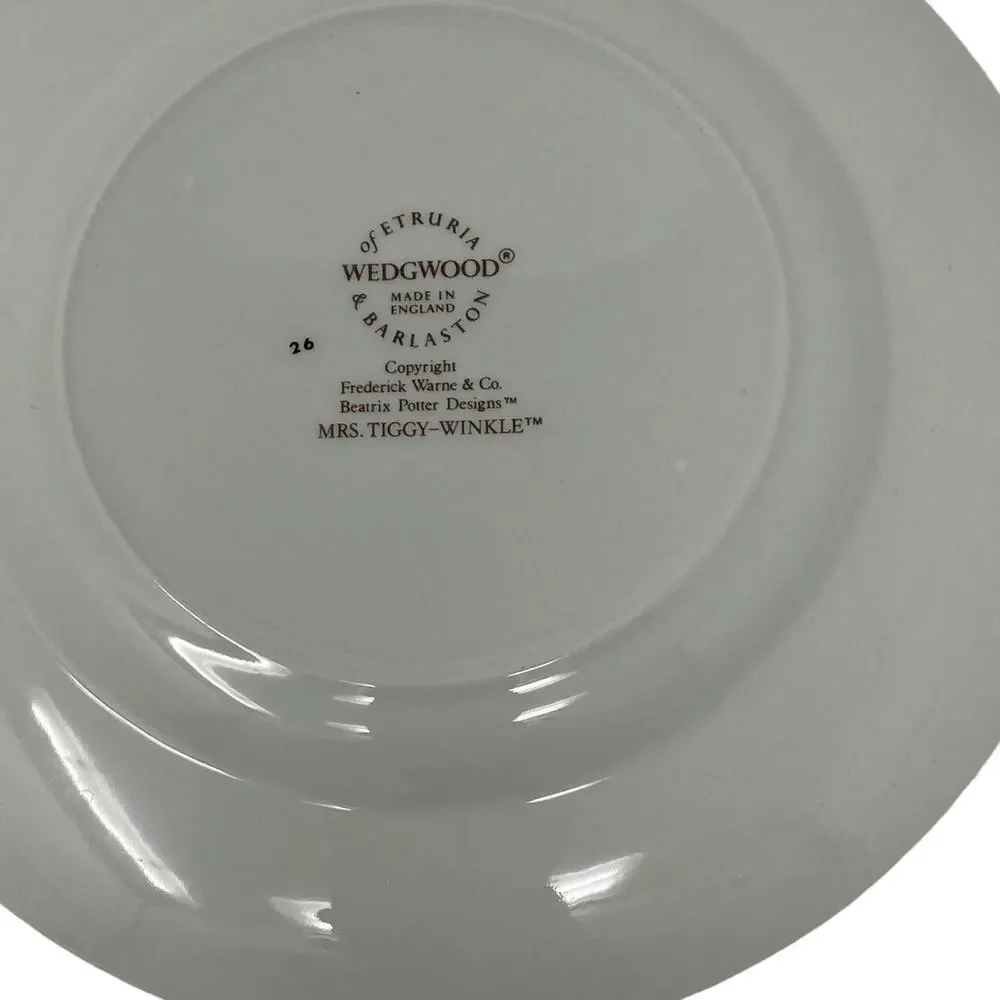 Peter Rabbit Wedgwood Mrs Tiggy-Winkle Kids Easter‎ Plate Bowl Set 6.5in Spring